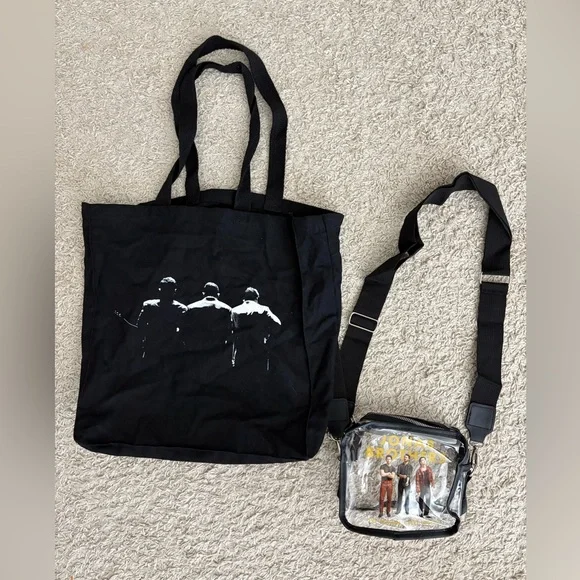 NWOT Jonas brothers Black Tote and Crossbody Bag Set - Picture 1 of 5